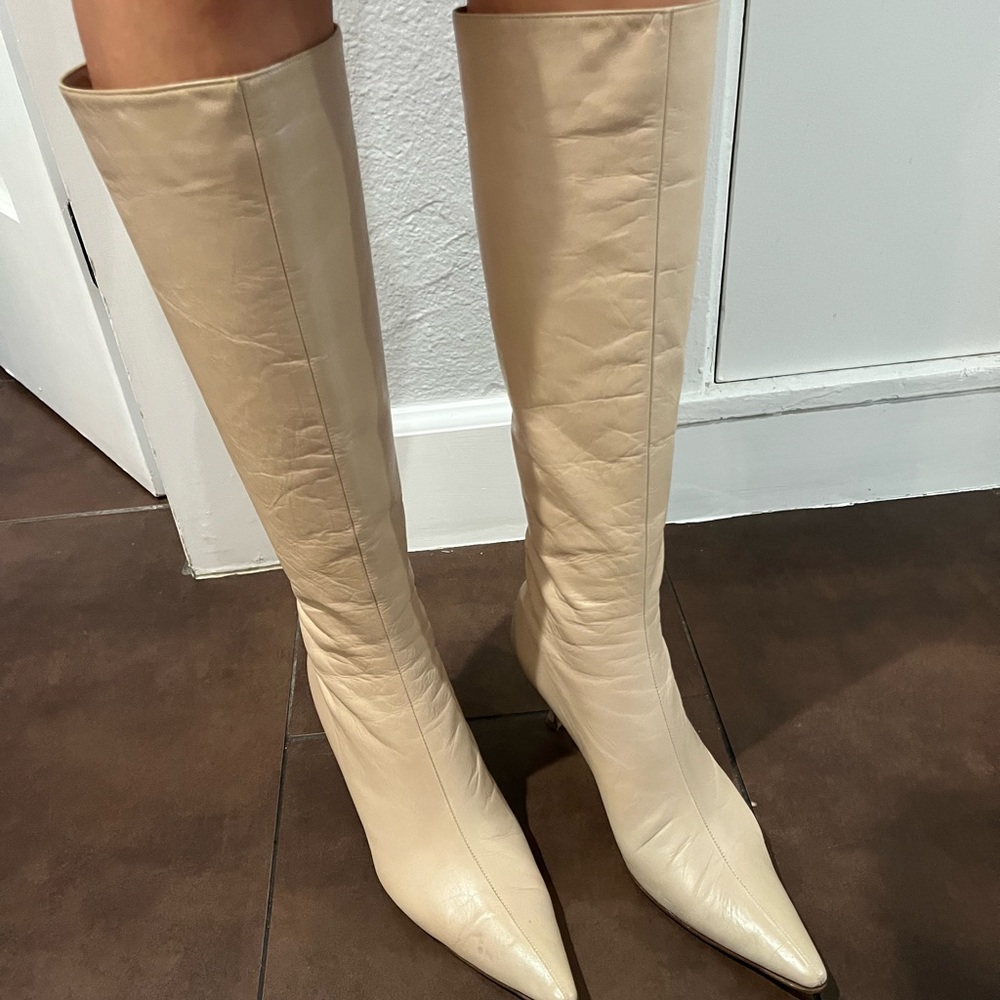 Jimmy Choo Knee High Boots beige